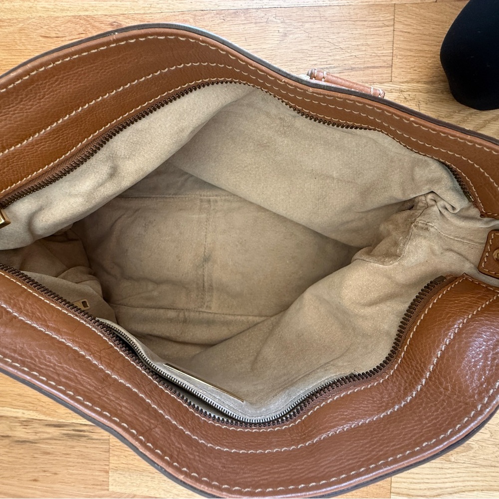 Marc Jacob Large Brown Leather Handbag Satchel Purse - Picture 11 of 11